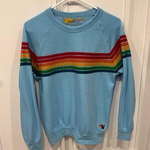 Aviator nation rainbow blue stripe XS great condition